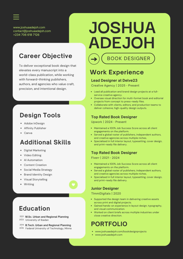 joshua adejoh cv